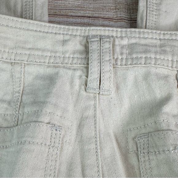 Anthropologie Textured Ribbed Utility Pants - CREAM TAN WINTER WHITE - Picture 7 of 8